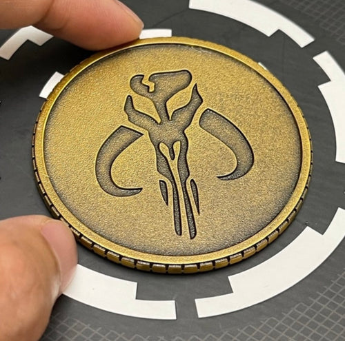 Mandalorian Coin Credit for Sabaac (Antique Gold)